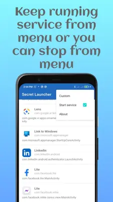 Secret Launcher - Launch app with dialer android App screenshot 2